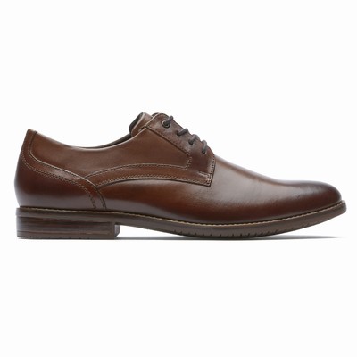 Sapatos Oxfords Rockport Style Purpose 3 Plain Toe Homem Marrom PT-74082